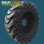 Set of 4 Solid Skid Steer Tires 5.70-12 - Heavy Duty