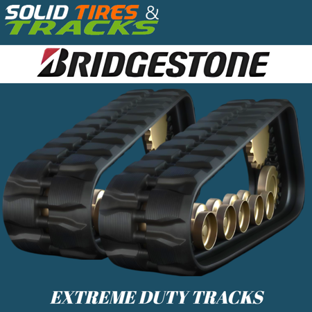 450x86x58 Bridgestone CTL Rubber Tracks- Block Pattern